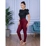 Calça Feminina Skinny Alfaiataria com Amarração Bordô