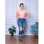 Body Feminino Manga Curta Rosa