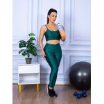 Calça Legging Fitness Cirre 3D Cós Cruzado Verde Jade