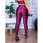 Calça Legging Fitness Cirre 3D Cós Cruzado Marsala