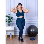 Calça Legging Feminina Plus Size Azul Marinho