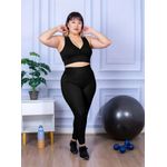 Calça Legging Feminina Plus Size Preta 