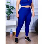 Calça Legging Feminina Plus Size Azul Royal