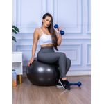 Calça Legging Fitness Suplex Cinza