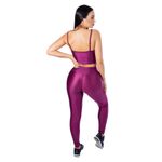 Conjunto de Academia Calça Legging 3D Cós Cruzado + Top Alça Marsala