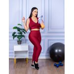 Conjunto Calça Legguing e Top Nadador Suplex Bordô