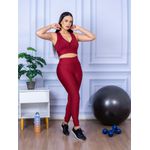Conjunto Calça Legguing e Top Nadador Suplex Bordô