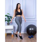 Calça Legging Suplex Corsário Cinza