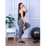 Calça Legging Suplex Corsário Cinza