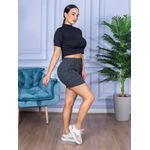 Cropped Gola Canelado Preto