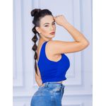 Cropped Suplex Regata Azul Royal