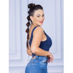 Cropped Suplex Regata Azul Marinho