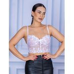 Top Cropped Rendinha Alcinha Branco