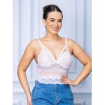 Top Cropped Renda Branco