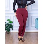 Calça Legging Suplex Flanelada Bordô