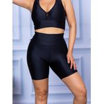 Short com Bolso Feminino de Academia Cirrê 3D Preto