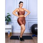 Conjunto Shorts 3D + Top Alça Bronze