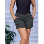 Short Canelado com Bolso Verde Militar