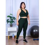 Calça Legging Feminina Plus Size Verde Militar