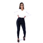 Body Feminino Manga Longa Fechada Branco