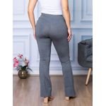 Calça Flare Feminina Boca De Sino Bailarina Cintura Alta Cinza