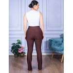 Calça Flare Feminina Boca De Sino Bailarina Cintura Alta Marrom