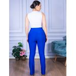 Calça Flare Feminina Boca De Sino Bailarina Cintura Alta Azul Royal