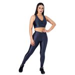 Calça Legging Fitness Cirre 3D Cós Cruzado Chumbo 