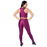 Calça Legging Fitness Cirre 3D Cós Cruzado Marsala