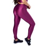 Calça Legging Fitness Cirre 3D Cós Cruzado Marsala