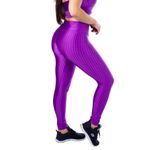 Calça Legging Fitness Cirre 3D Cós Cruzado Roxo Uva