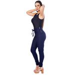 Cal a Feminina Skinny Alfaiataria com Amarra o Azul Marinho