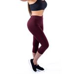 Calça Legging Suplex Corsário Bordô