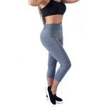 Calça Legging Suplex Corsário Cinza