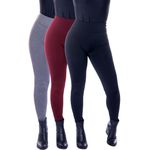 Kit 3 Calça Legging Suplex Flanelada