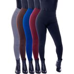 Kit 5 Calça Legging Suplex Flanelada