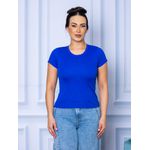 Camiseta Canelada Básica Azul Royal
