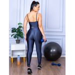 Conjunto Fitness Calça Legging 3D Cós Reto + Top Alça Chumbo