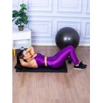 Conjunto Fitness Calça Legging 3D Cós Reto + Top Alça Roxo