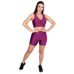 Conjunto Shorts 3D + Top Nadador Marsala