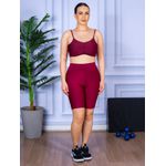 Conjunto Bermuda e Top Alça Costa Aberta Bordo