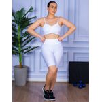 Conjunto Bermuda e Top Alça Costa Aberta Bordo Copia