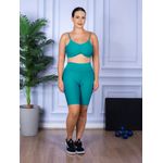 Conjunto Bermuda e Top Alça Costa Aberta Verde Piscina