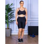 Conjunto Bermuda e Top Alça Costa Aberta Preto