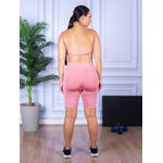 Conjunto Bermuda e Top Alça Costa Aberta Rosa 
