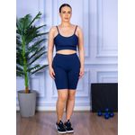 Conjunto Bermuda e Top Alça Azul Marinho