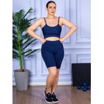 Conjunto Bermuda e Top Alça Azul Marinho