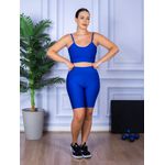 Conjunto Bermuda e Top Alça Azul Royal