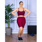 Conjunto Bermuda e Top Alça Bordo