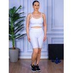 Conjunto Bermuda e Top Alça Branco